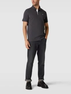 Tom Tailor Poloshirt Im Unifarbenen Design Modell 'BASIC' - Anthrazit