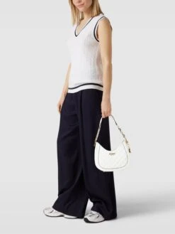 Guess Saddle Bag Mit Allover-Logo - Weiß