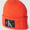 Calvin Klein Jeans Beanie Mit Label-Detail Modell 'BEANIE' - Orange