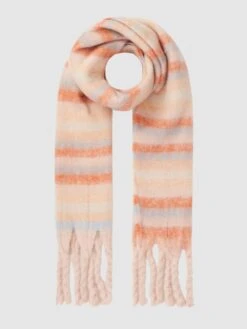Kurt Beines Schal Mit Streifenmuster - Koralle