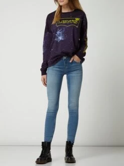 REVIEW Stone Washed Skinny Fit Jeans - Blau