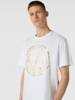 Versace Jeans Couture T-Shirt Mit Label-Print - Weiß -Guesi Bekleidung Geschaft 6ha4udhl8t242la8al64gl1j8paj4hai8gpkgl2m6t5l4dpk69352hi29pak2dia9oqj6cal6la4qjah90o3edr364s3gd1nc8sjgc1kc8sjioj56srj8ohh74s30chj65gmacg