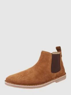 Jack & Jones Chelsea Boots Aus Veloursleder Modell 'Bravo' - Mittelbraun