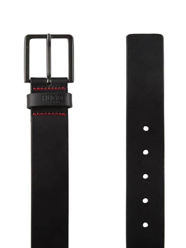 HUGO Gürtel Aus Leder Modell 'Gionio' - Schwarz 4 HUGO Gürtel Aus Leder Modell 'Gionio' - Schwarz – Bild 2