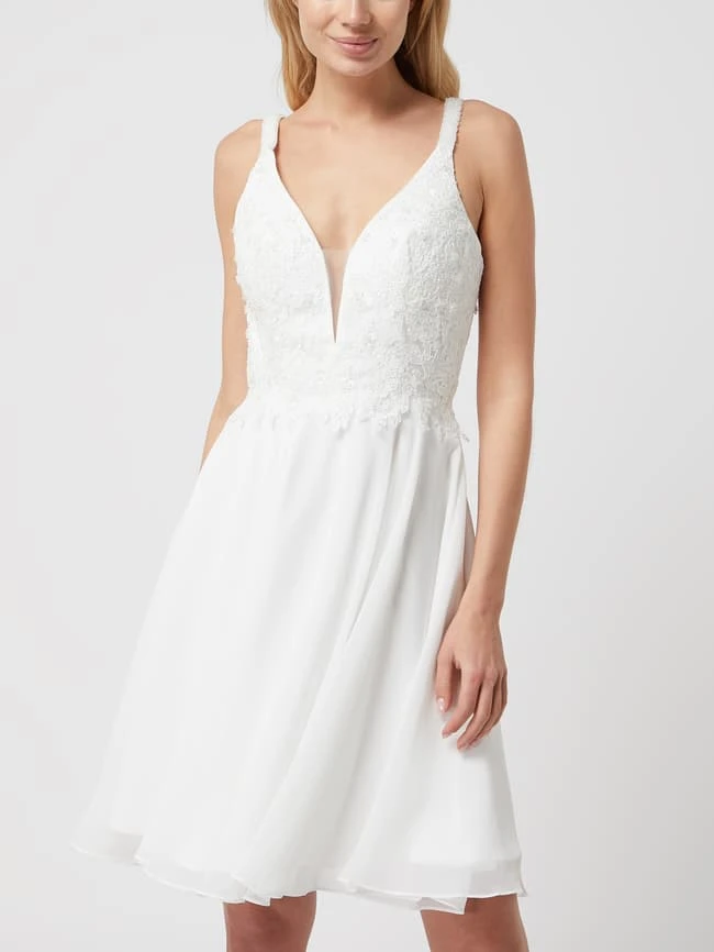 Luxuar Cocktailkleid Mit Herz-Ausschnitt - Offwhite 6 Luxuar Cocktailkleid Mit Herz-Ausschnitt - Offwhite – Bild 4