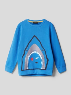 Blue Seven Sweatshirt Mit Motiv-Print - Royalblau