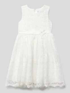 Happy Girls Kleid Mit Zierbesatz - Ecru