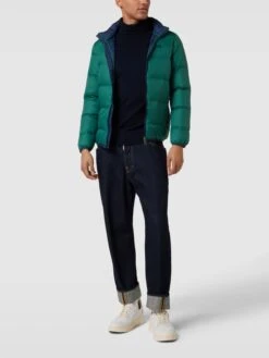 La Martina Daunenjacke In Stepp-Optik - Petrol