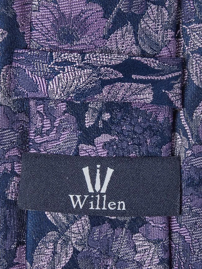 Willen Krawatte Aus Seide (7 Cm) - Flieder 4 Willen Krawatte Aus Seide (7 Cm) - Flieder – Bild 2