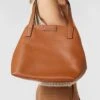 Tom Tailor Shopper Mit Reißverschluss Modell 'Miri' - Cognac
