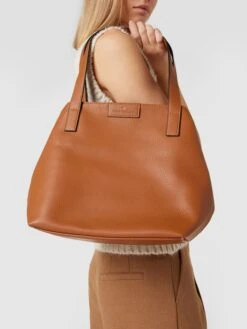 Tom Tailor Shopper Mit Reißverschluss Modell 'Miri' - Cognac