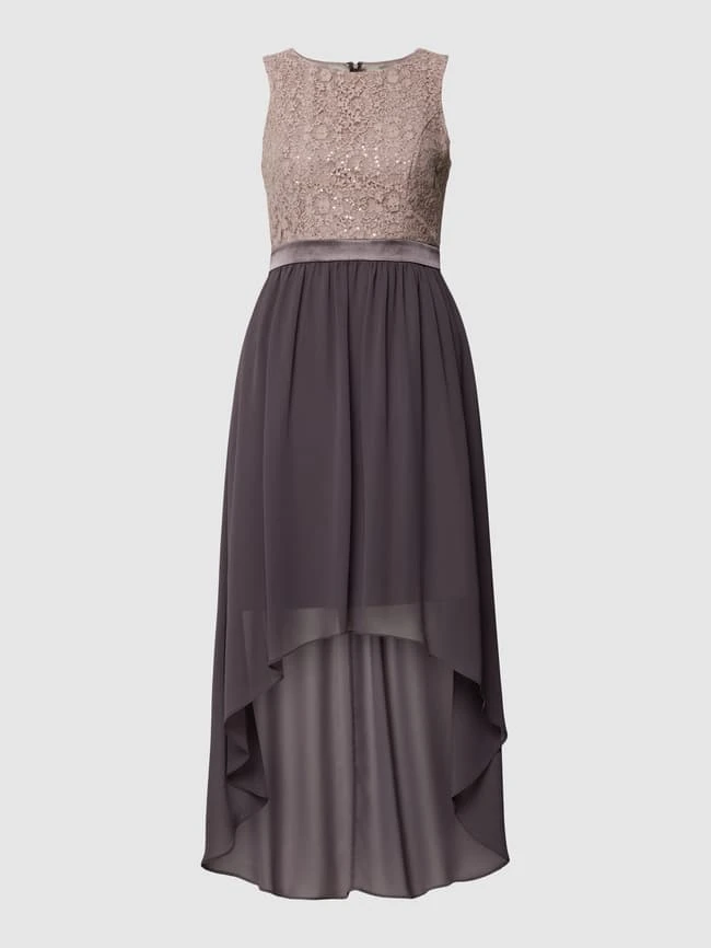 Jake*s Cocktail Cocktailkleid Im Vokuhila-Stil Mit Paillettenbesatz - Taupe 4 Jake*s Cocktail Cocktailkleid Im Vokuhila-Stil Mit Paillettenbesatz - Taupe – Bild 2