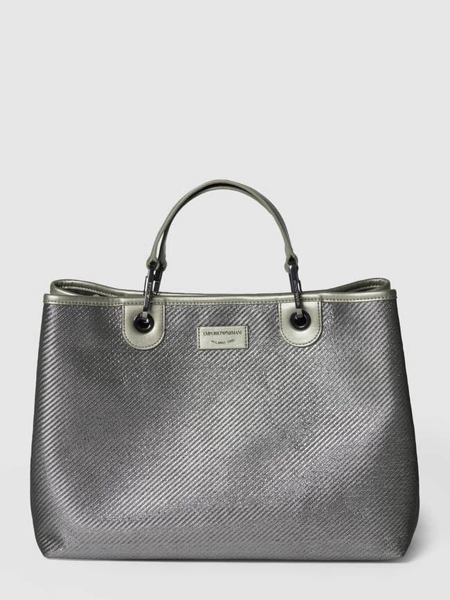 Emporio Armani Handtasche Mit Label-Patch - Silber 4 Emporio Armani Handtasche Mit Label-Patch - Silber – Bild 2