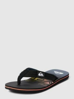 Quiksilver Zehentrenner Mit Allover-Muster Modell 'MOLOKAI' - Schwarz