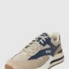 BOSS Sneaker Aus Leder-Mix Mit Label-Details Modell 'Kurt' - Beige