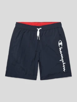CHAMPION Badehose Mit Label-Print - Marineblau