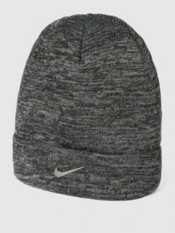 Nike Beanie Mit Logo-Applikation - Dunkelgrau Meliert
