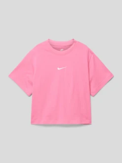 Nike T-Shirt Mit Logo-Stitching - Neon Pink