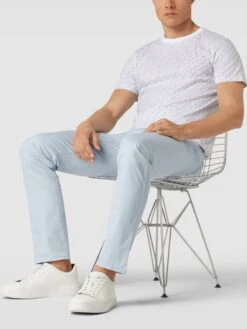 Pierre Cardin Hose Mit Label-Details Modell 'Lyon' - Hellblau