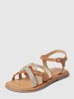 Gioseppo Zehentrenner Mit Strasssteinbesatz Modell 'SUSSAT' - Gold