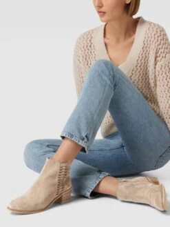 ALPE Stiefeletten Mit Zierbesatz - Sand