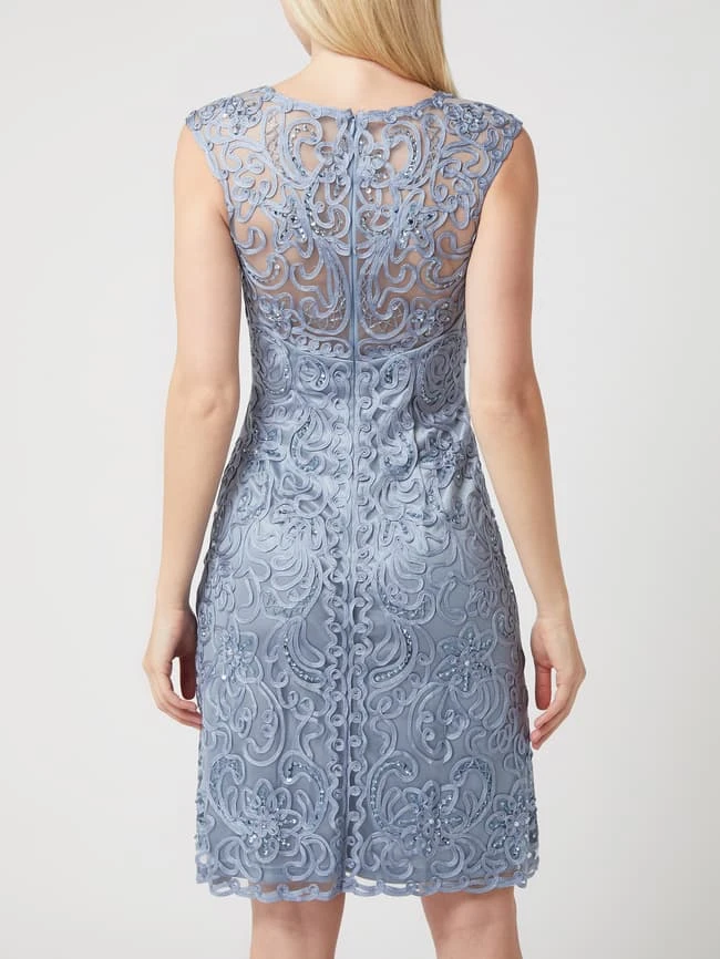 Luxuar Cocktailkleid Mit Zierborten - Bleu 7 Luxuar Cocktailkleid Mit Zierborten - Bleu – Bild 5