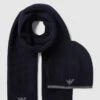 Emporio Armani Mütze Und Schal Im Set - Marineblau