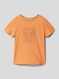S.Oliver RED LABEL T-Shirt Mit Motiv-Print - Orange