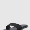 CK Calvin Klein Slides Mit Label-Details Modell 'SQUARED' - Schwarz