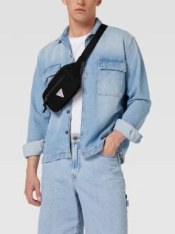 Guess Bauchtasche Mit Label-Applikation - Schwarz