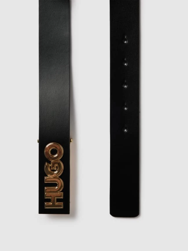 BOSS Ledergürtel Mit Pinschließe Modell 'Grenwich' - Gold 5 BOSS Ledergürtel Mit Pinschließe Modell 'Grenwich' - Gold – Bild 3