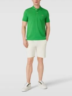 Lacoste Classic Fit Poloshirt Mit Label-Applikation - Gras Grün