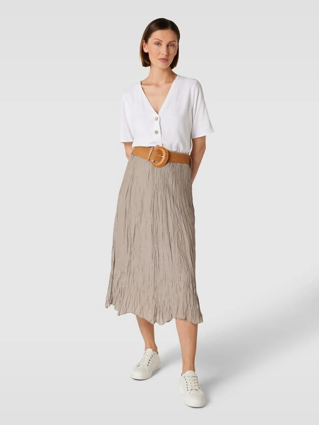 Apricot Midirock Mit Viskose-Anteil - Taupe 3 Apricot Midirock Mit Viskose-Anteil - Taupe