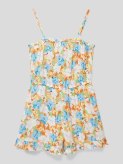 Only Jumpsuit Mit Floralem Muster Modell 'KOGNOVA' - Orange