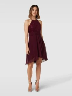 Jake*s Cocktail Cocktailkleid Mit Baumwoll-Anteil - Bordeaux Rot