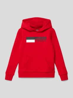 Jack & Jones Hoodie Mit Label-Print - Rot