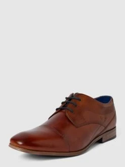 Bugatti Derby-Schuhe Mit Label-Detail Modell 'Mattia' - Cognac