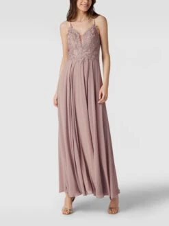 Mascara Abendkleid Mit Zierbesatz - Mauve