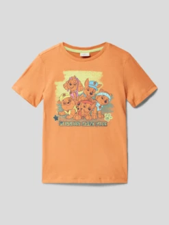 S.Oliver RED LABEL T-Shirt Mit Motiv-Print - Orange