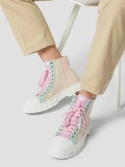 Viron High Top Sneaker Im Colour-Blocking-Design - Beige