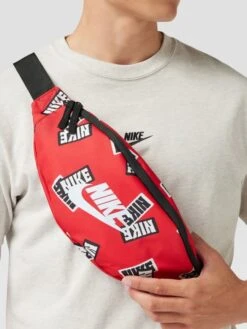 Nike Bauchtasche Mit Allover-Logo-Muster - Rot