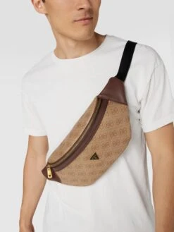 Guess Bauchtasche Mit Besatz In Leder-Optik - Beige