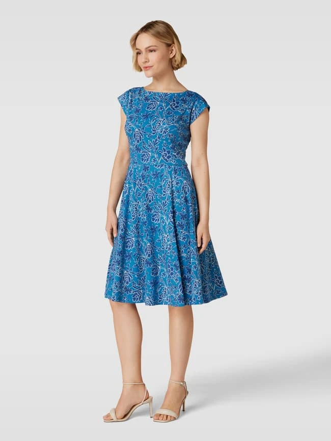 Weekend Max Mara Knielanges Kleid Aus Baumwolle Mit Floralem Print - Blau 3 Weekend Max Mara Knielanges Kleid Aus Baumwolle Mit Floralem Print - Blau