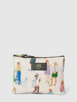 WOUF Kosmetiktasche Mit Label-Patch Modell 'June' - Sand