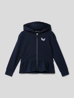 Tom Tailor Sweatjacke Mit Label-Details - Marineblau