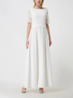 Vera Mont Abendkleid Aus Floraler Spitze Und Chiffon - Offwhite