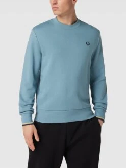 Fred Perry Sweatshirt Mit Logo-Stitching - Hellblau -Guesi Bekleidung Geschaft 7143ichj6594eka49l53agaa64pkqk2j9h858k239t4jghak8d6kuipn9h54siab6l35akida9148gi764o64c9jclj66pb5ckoj2opk70p6aob26cr34c36c8q30cb264q3ic0