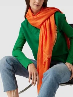 Codello Schal Mit Allover-Muster Modell 'WOVEN' - Orange