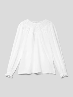 S.Oliver RED LABEL Bluse Mit Details Aus Spitze - Weiß