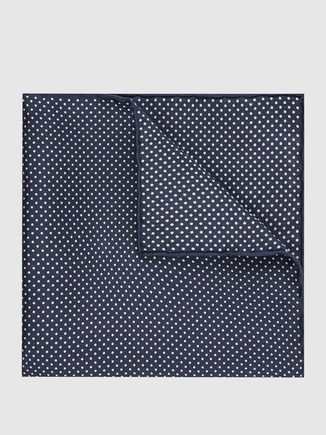 Eton Einstecktuch Aus Seide - Marineblau 3 Eton Einstecktuch Aus Seide - Marineblau